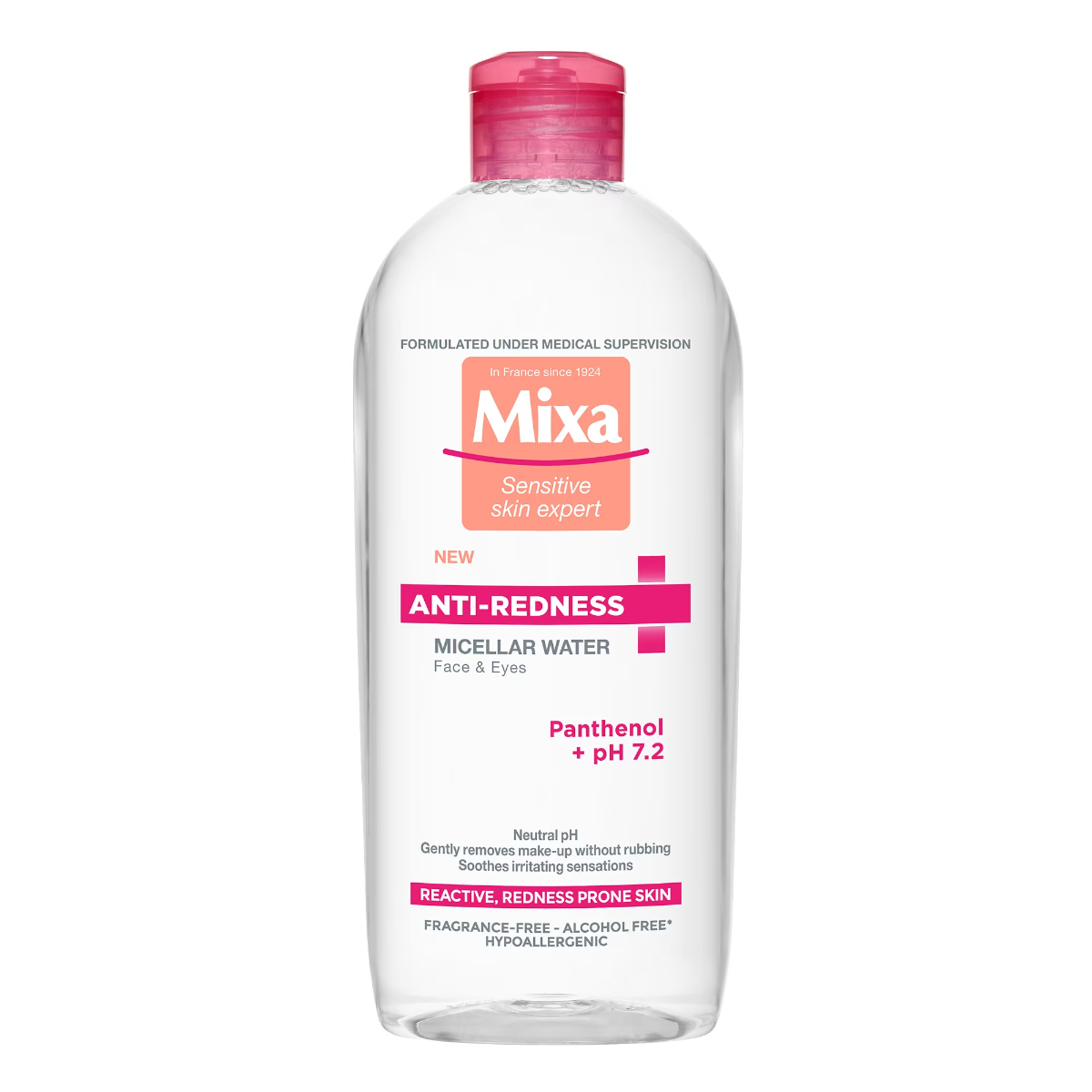 Apa micelara pentru pielea reactiva predispusa la iritatii si roseata, 400ml, Mixa Apa micelara pentru pielea reactiva predispusa la iritatii si roseata, 400ml, Mixa