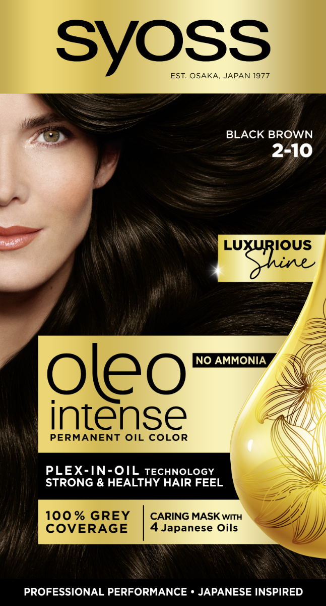 Vopsea de par fara amoniac Color Oleo 2-10 saten foarte inchis, 115ml, Syoss Vopsea de par fara amoniac Color Oleo 2-10 saten foarte inchis, 115ml, Syoss