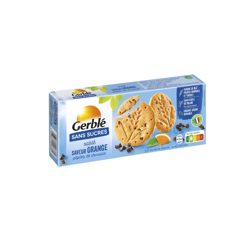 Biscuiti cu portocale si fara zahar, 132g, Gerble Expert Dietetic Biscuiti cu portocale si fara zahar, 132g, Gerble Expert Dietetic