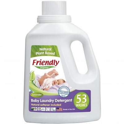 Detergent de rufe pentru bebe cu lavanda si musetel, 1567ml, Friendly Organic Detergent de rufe pentru bebe cu lavanda si musetel, 1567ml, Friendly Organic
