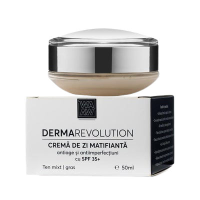 Crema de zi matifianta anti-age si anti-imperfectiuni SPF35+, 50ml, Wawa Fresh Cosmetics Crema de zi matifianta anti-age si anti-imperfectiuni SPF35+, 50ml, Wawa Fresh Cosmetics