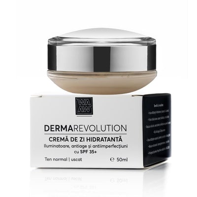 Crema de zi hidratanta si iluminatoare anti-age si anti-imperfectiuni cu SPF35+, 50ml, Wawa Fresh Cosmetics Crema de zi hidratanta si iluminatoare anti-age si anti-imperfectiuni cu SPF35+, 50ml, Wawa Fresh Cosmetics