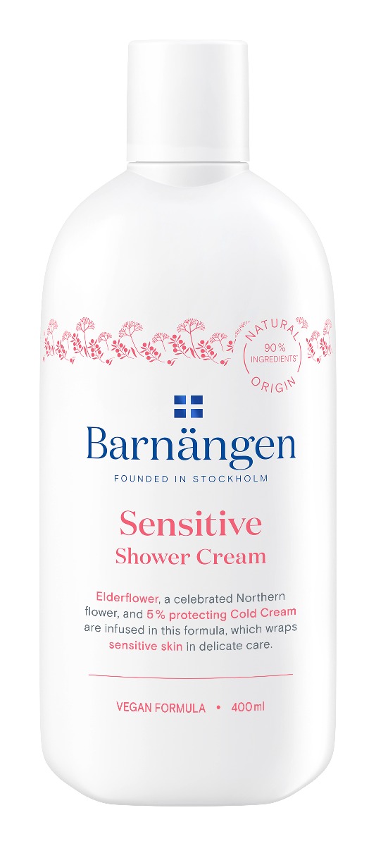 Crema de dus pentru piele sensibila Sensitive, 400ml, Barnängen Crema de dus pentru piele sensibila Sensitive, 400ml, Barnängen