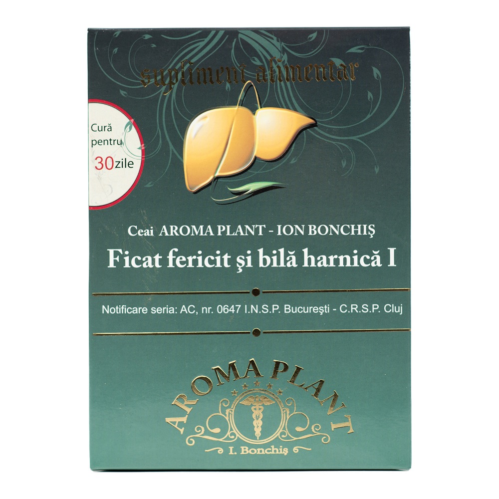 Ceai ficat fericit si bila harnica I, 160g, Aroma Plant Bonchis Ceai ficat fericit si bila harnica I, 160g, Aroma Plant Bonchis