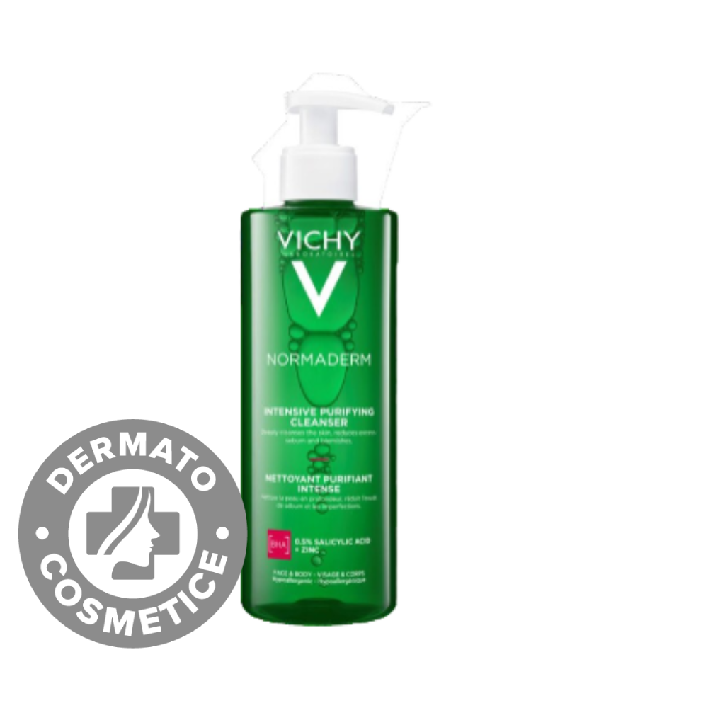 Gel de curatare purifiant pentru ten gras cu tendinta acneica Normaderm, 400ml, Vichy Gel de curatare purifiant pentru ten gras cu tendinta acneica Normaderm, 400ml, Vichy