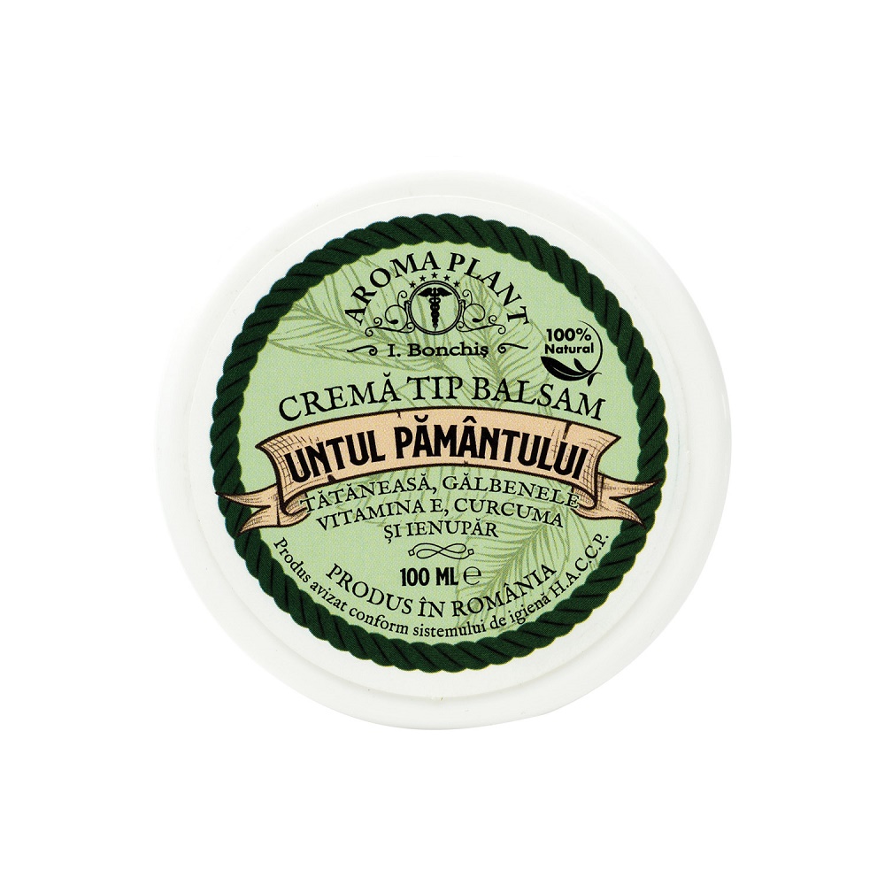 Crema cu untul pamantului, tataneasa si galbenele, 100g, Aroma Plant Bonchis Crema cu untul pamantului, tataneasa si galbenele, 100g, Aroma Plant Bonchis