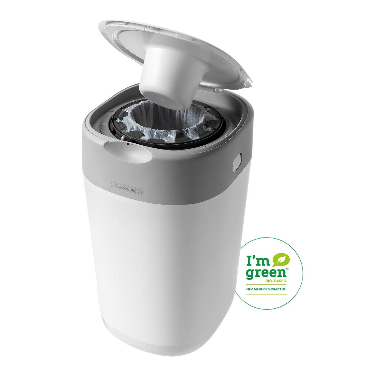 Cos pentru scutece Sangenic Twist&Click alb/gri, 1 bucata, Tommee Tippee Cos pentru scutece Sangenic Twist&Click alb/gri, 1 bucata, Tommee Tippee