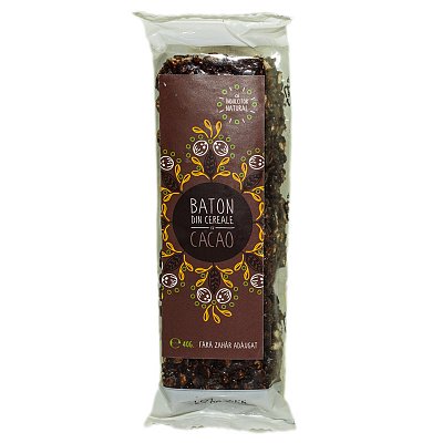 Baton cacao cu indulcitor natural (Stevie si Erytritol), 40g, Sweeteria Baton cacao cu indulcitor natural (Stevie si Erytritol), 40g, Sweeteria