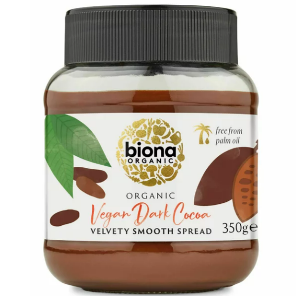 Crema tartinabila de ciocolata neagra bio Dark, 350g, Biona Organic Crema tartinabila de ciocolata neagra bio Dark, 350g, Biona Organic