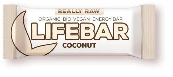 Baton cu nuca de cocos raw Lifebar Bio, 47g, Lifefood