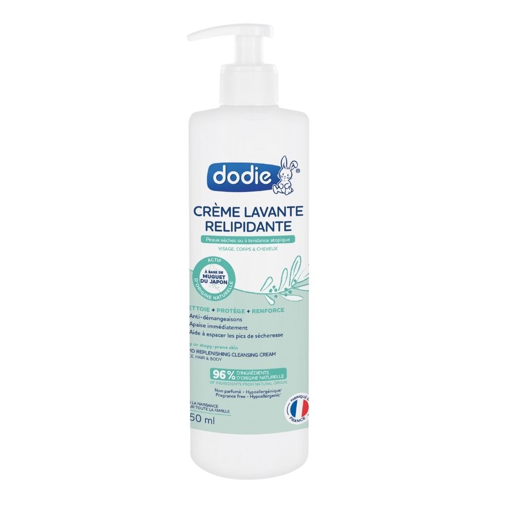 Crema relipidanta de spalare 3 in 1 pentru piele atopica, 450ml, Dodie Crema relipidanta de spalare 3 in 1 pentru piele atopica, 450ml, Dodie