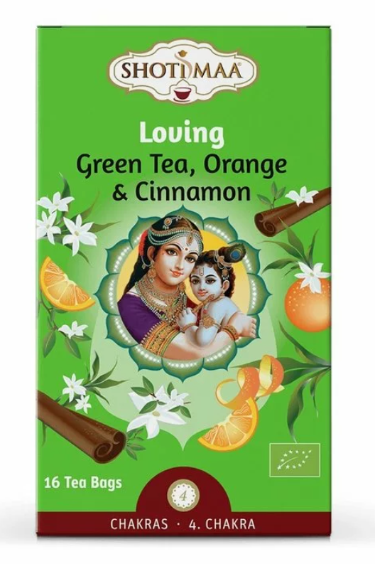 Ceai cu ghimbir, portocala si scortisoara Chakras Loving Bio, 16 plicuri, Shoti Maa Ceai cu ghimbir, portocala si scortisoara Chakras Loving Bio, 16 plicuri, Shoti Maa