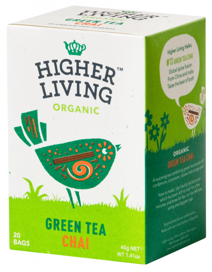 Ceai verde Chai Bio, 20 plicuri, Higher Living