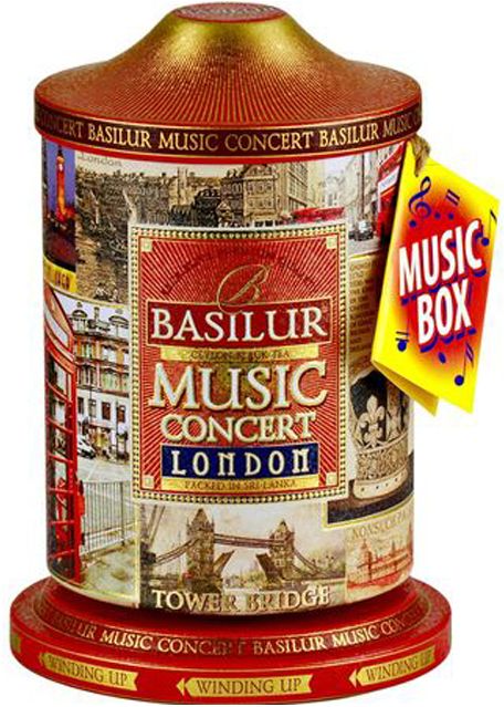 Ceai negru cu albastrele, amaranth si arome de ciocolata Music Concert London, 100g, Basilur Ceai negru cu albastrele, amaranth si arome de ciocolata Music Concert London, 100g, Basilur
