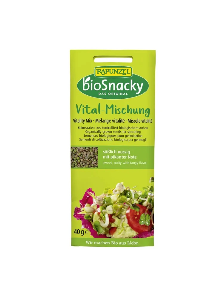 Amestec fitness de seminte pentru germinat bio Sprouting Seeds Vitality Mix, 40g, Rapunzel Amestec fitness de seminte pentru germinat bio Sprouting Seeds Vitality Mix, 40g, Rapunzel