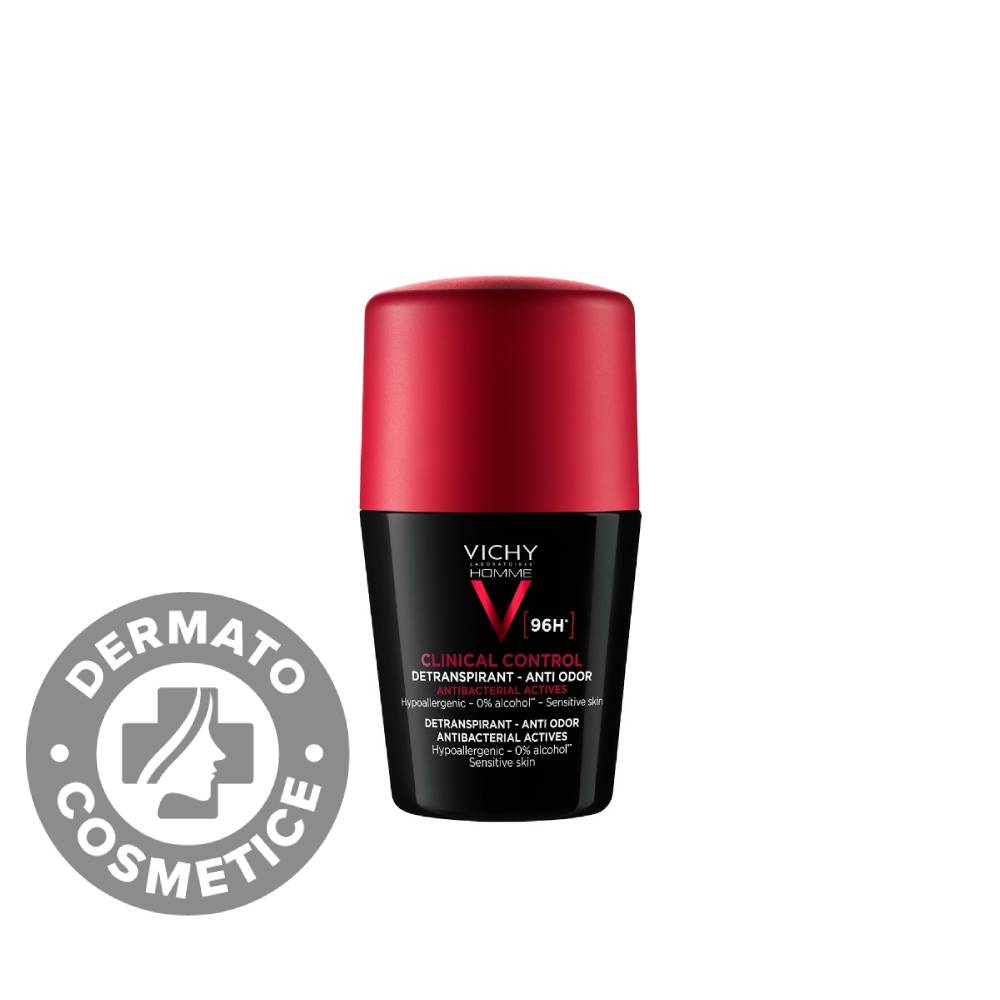 Deodorant Homme cu roll-on pentru barbati Clinical Control 96h, 50ml, Vichy Deodorant Homme cu roll-on pentru barbati Clinical Control 96h, 50ml, Vichy