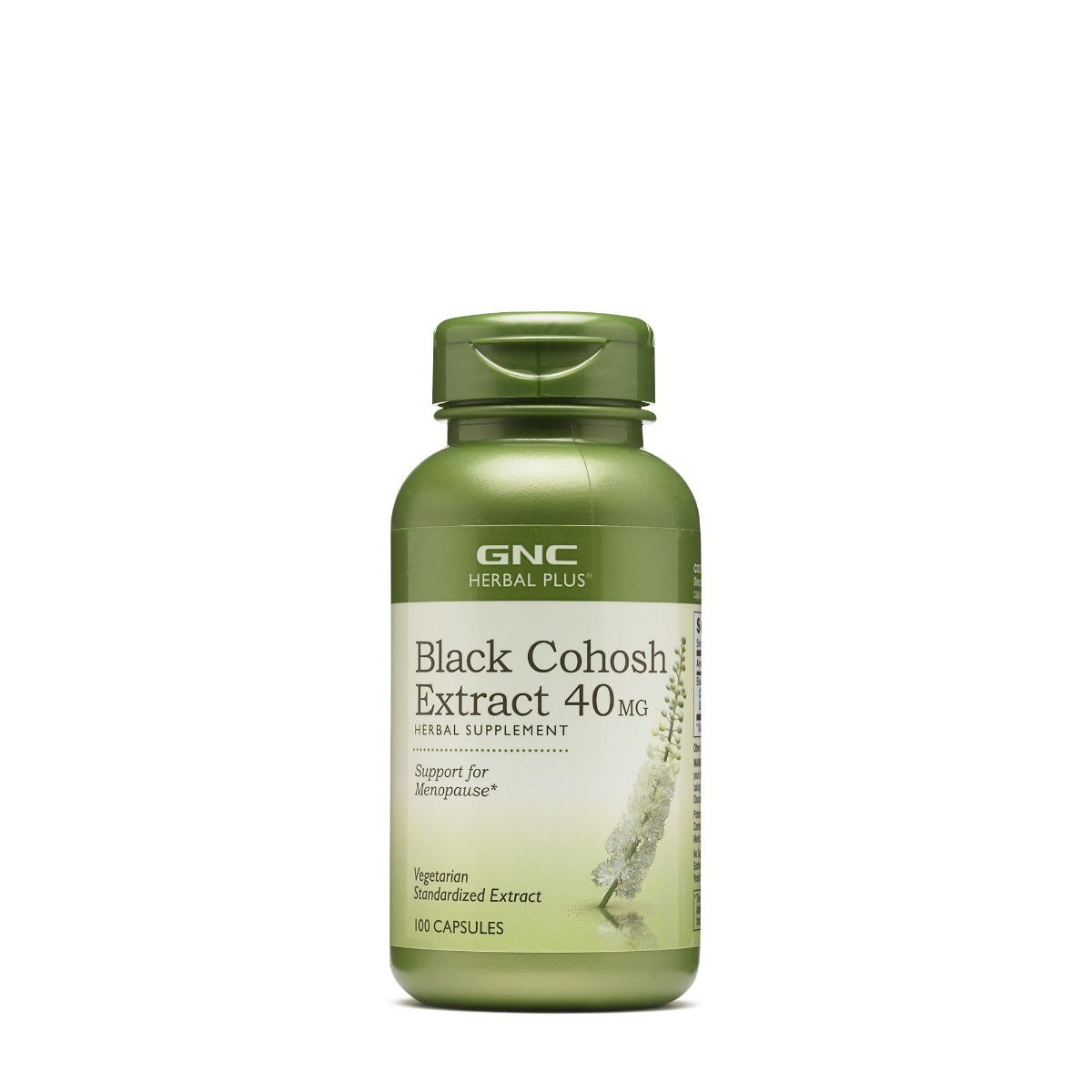 Extract standardizat de Cohos Negru Black Cohosh 40 mg Herbal Plus, 100 capsule, GNC Extract standardizat de Cohos Negru Black Cohosh 40 mg Herbal Plus, 100 capsule, GNC