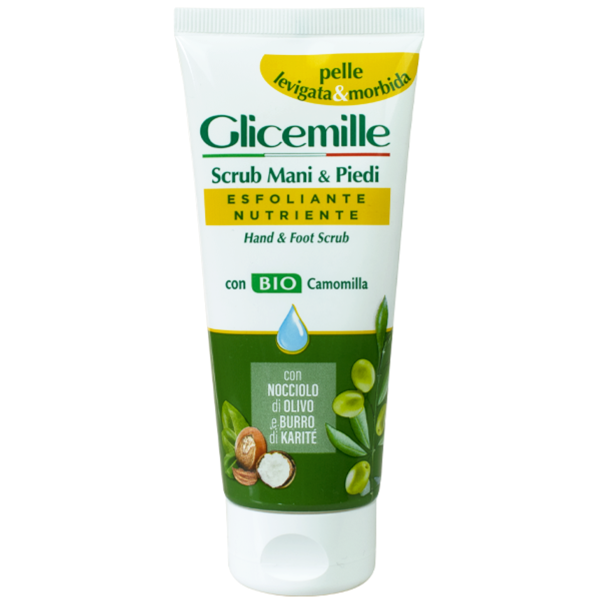 Crema exfolianta cu glicerina si musetel bio pentru maini si picioare, 100ml, Glicemille Crema exfolianta cu glicerina si musetel bio pentru maini si picioare, 100ml, Glicemille