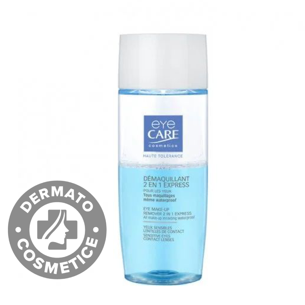 Demachiant express bifazic 2in1 pentru ochi sensibili, 125ml, Eye Care Cosmetics Demachiant express bifazic 2in1 pentru ochi sensibili, 125ml, Eye Care Cosmetics