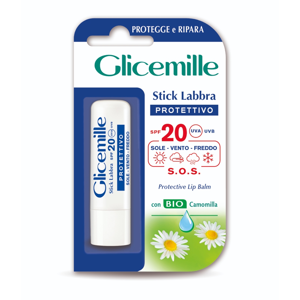 Balsam de buze protectiv cu glicerina si musetel bio SFP20, 5,5ml, Glicemille Balsam de buze protectiv cu glicerina si musetel bio SFP20, 5,5ml, Glicemille
