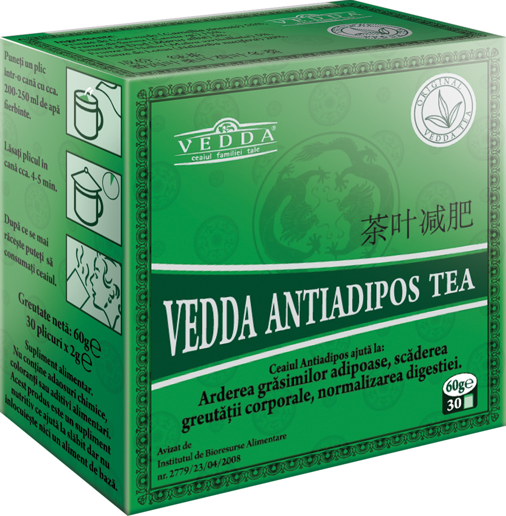 Ceai antiadipos, 30 plicuri, Vedda