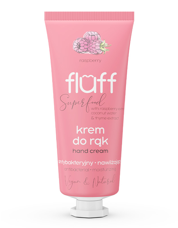 Crema de maini antibacteriana si hidratanta cu zmeura, 50ml, Fluff Crema de maini antibacteriana si hidratanta cu zmeura, 50ml, Fluff