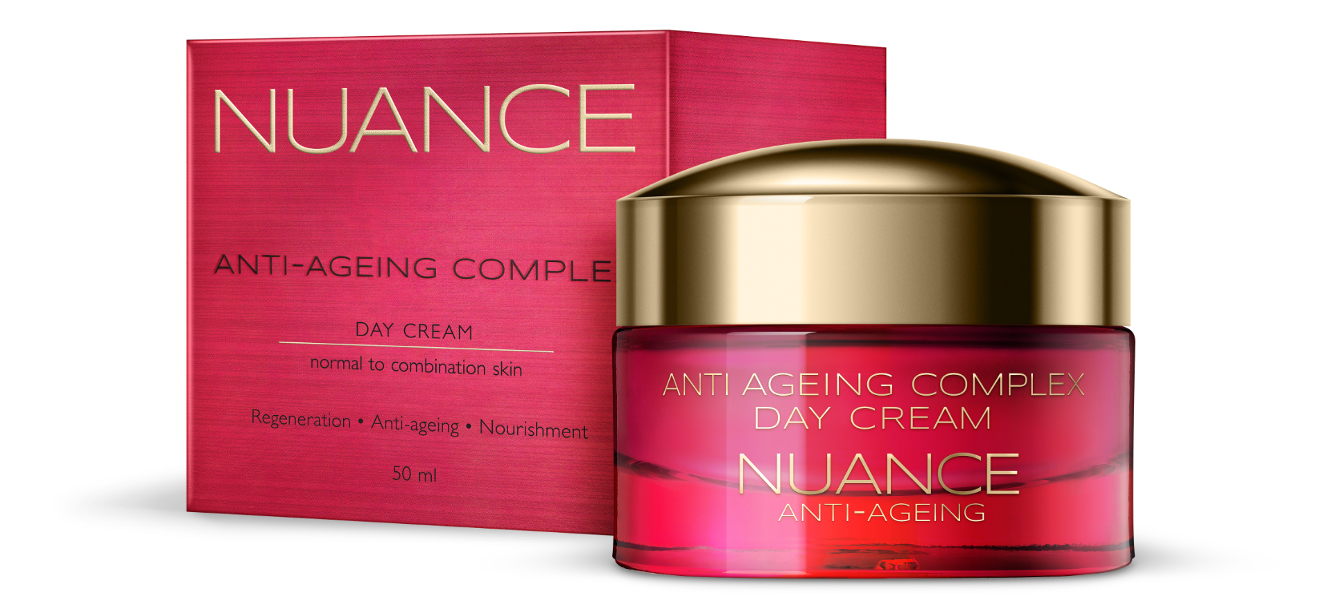 Crema de zi pentru ten normal Anti-Ageing, 50ml, Nuance