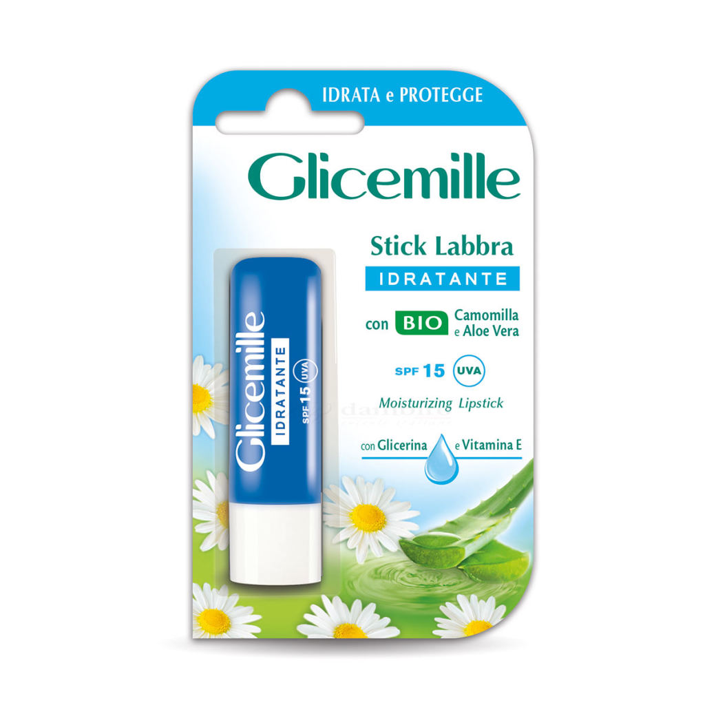 Balsam de buze protectiv cu glicerina, musetel bio si aloe vera SPF15, 5,5ml, Glicemille Balsam de buze protectiv cu glicerina, musetel bio si aloe vera SPF15, 5,5ml, Glicemille