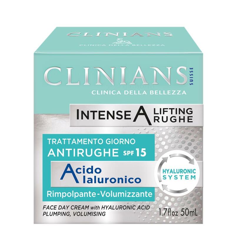 Tratament antirid de zi cu Acid Hialuronic si SPF15, 50ml, Clinians Tratament antirid de zi cu Acid Hialuronic si SPF15, 50ml, Clinians
