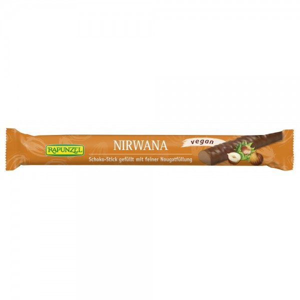 Baton cu ciocolata si crema de alune bio Nirwana, 22g, Rapunzel Baton cu ciocolata si crema de alune bio Nirwana, 22g, Rapunzel