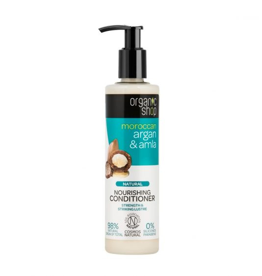 Balsam pentru parul degradat Argan & Amla, 280ml, Organic Shop Balsam pentru parul degradat Argan & Amla, 280ml, Organic Shop