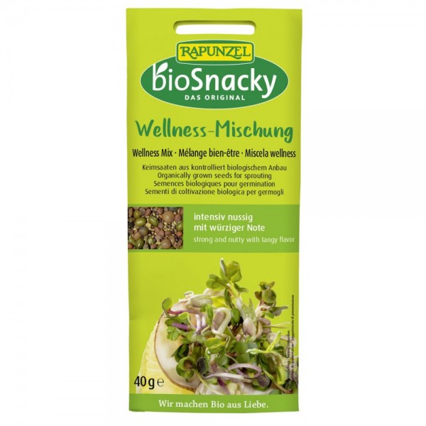 Amestec wellness de seminte pentru germinat bio BioSnacky, 40g, Rapunzel Amestec wellness de seminte pentru germinat bio BioSnacky, 40g, Rapunzel