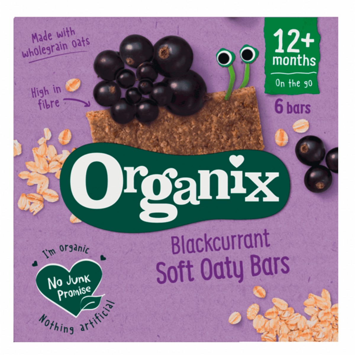 Batoane Bio din ovaz integral cu mere si coacaze negre +12 luni, 6x23g, Organix Batoane Bio din ovaz integral cu mere si coacaze negre +12 luni, 6x23g, Organix