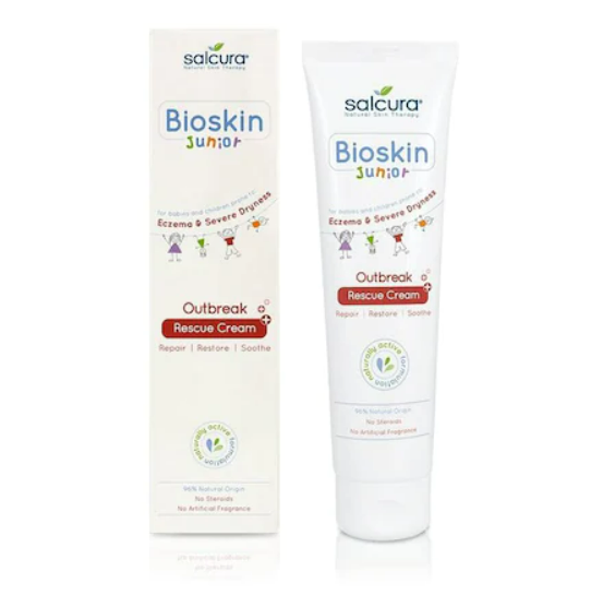 Crema reparatoare si calmanta pentru bebelusi si copii piele uscata cu eczeme Bioskin Junior, 150ml, Salcura Crema reparatoare si calmanta pentru bebelusi si copii piele uscata cu eczeme Bioskin Junior, 150ml, Salcura