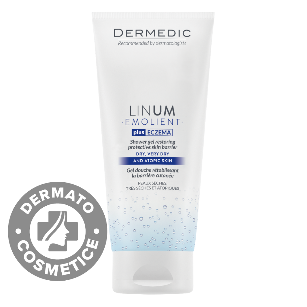 Gel de dus pentru refacerea barierei cutanate Linum Emolient, 200ml, Dermedic Gel de dus pentru refacerea barierei cutanate Linum Emolient, 200ml, Dermedic