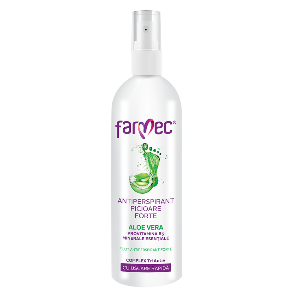 Antiperspirant pentru picioare cu Aloe Vera Forte, 200ml, Farmec Antiperspirant pentru picioare cu Aloe Vera Forte, 200ml, Farmec