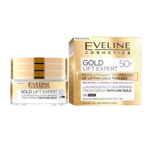 Crema de zi si de noapte Gold Lift Expert 50+, 50ml, Eveline Cosmetics Crema de zi si de noapte Gold Lift Expert 50+, 50ml, Eveline Cosmetics