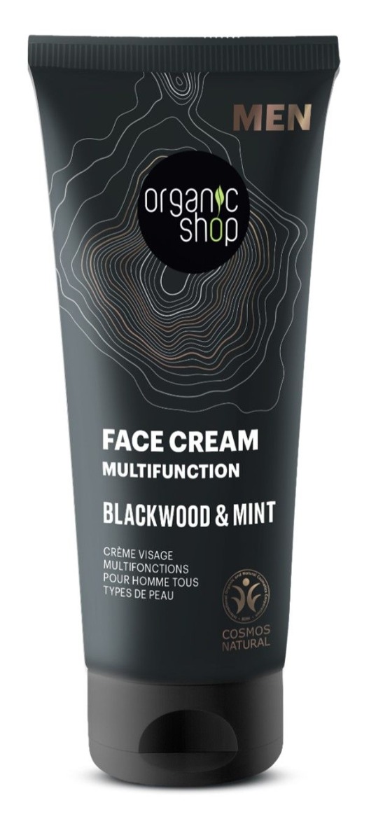 Crema de fata pentru barbati cu menta Blackwood, 75ml, Organic Shop Crema de fata pentru barbati cu menta Blackwood, 75ml, Organic Shop