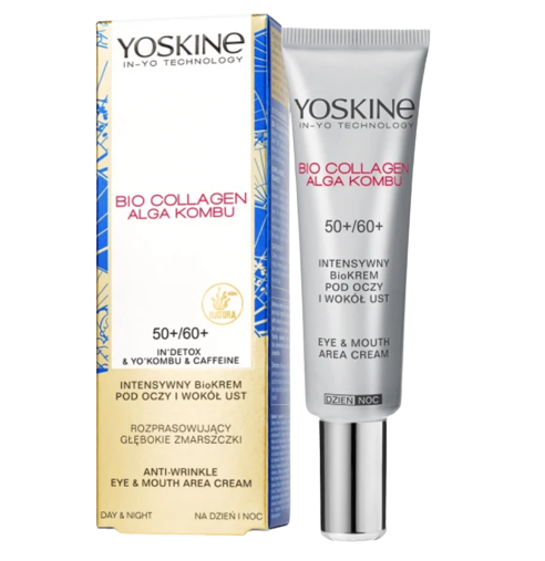 Crema antirid pentru zona ochilor Bio Collagen Alga Kombu 50+/60+,15ml, Yoskine Crema antirid pentru zona ochilor Bio Collagen Alga Kombu 50+/60+,15ml, Yoskine
