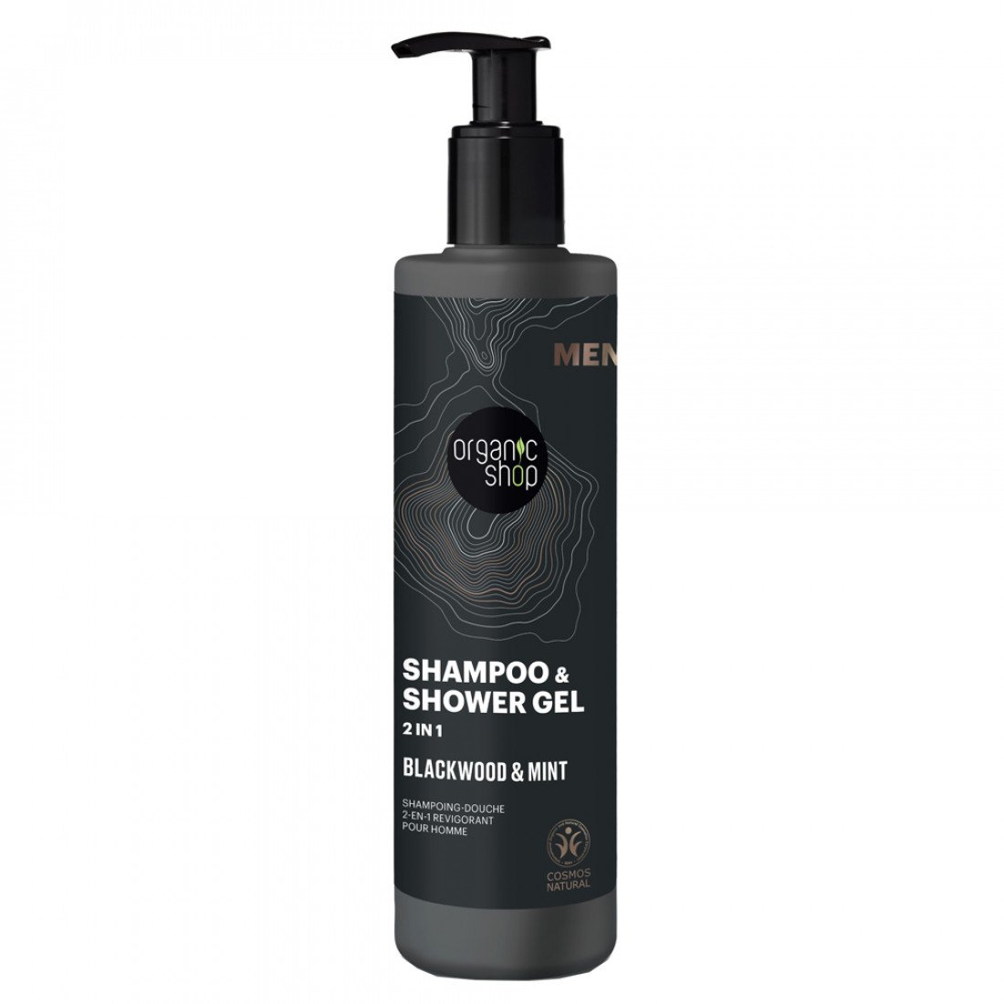 Sampon si gel de dus pentru barbati Blackwood&Mint, 280ml, Organic Shop Sampon si gel de dus pentru barbati Blackwood&Mint, 280ml, Organic Shop