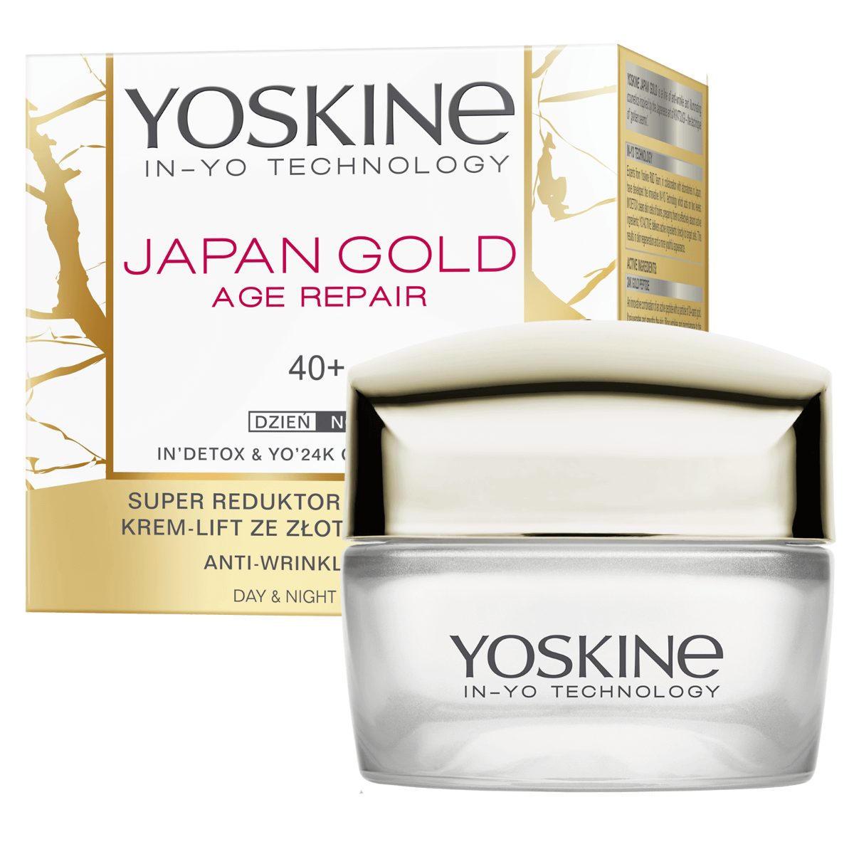 Crema antirid si fermitate de zi si noapte pentru ten 40+ Japan Gold Age Repair, 50ml, Yoskine Crema antirid si fermitate de zi si noapte pentru ten 40+ Japan Gold Age Repair, 50ml, Yoskine