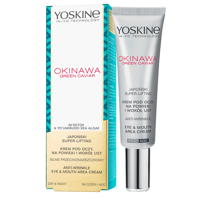 Crema antirid pentru zona ochilor si a gurii de zi si noapte Okinawa Green Caviar, 15ml, Yoskine Crema antirid pentru zona ochilor si a gurii de zi si noapte Okinawa Green Caviar, 15ml, Yoskine
