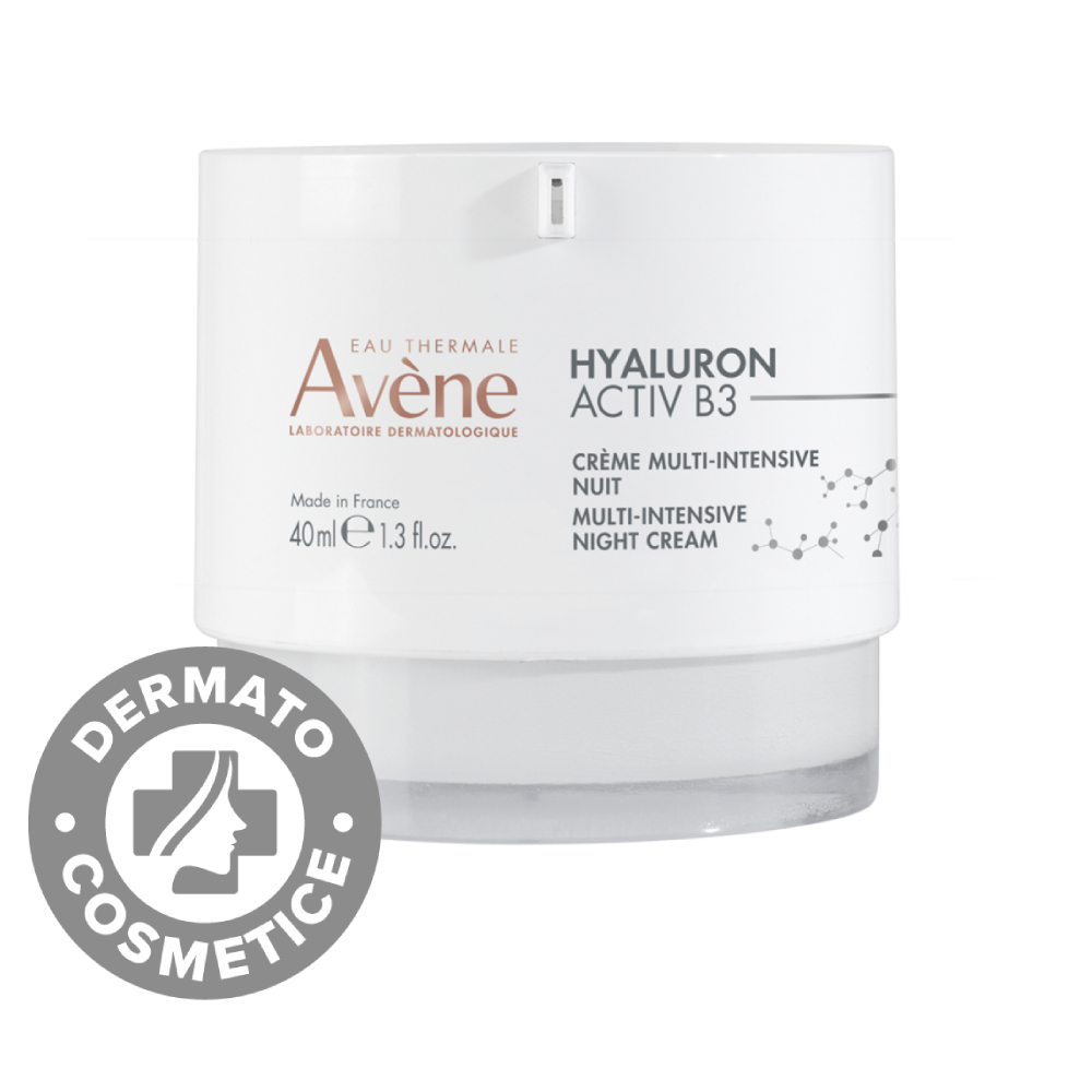 Crema de noapte multi-intensiva Hyaluron Activ B3, 40ml, Avene Crema de noapte multi-intensiva Hyaluron Activ B3, 40ml, Avene