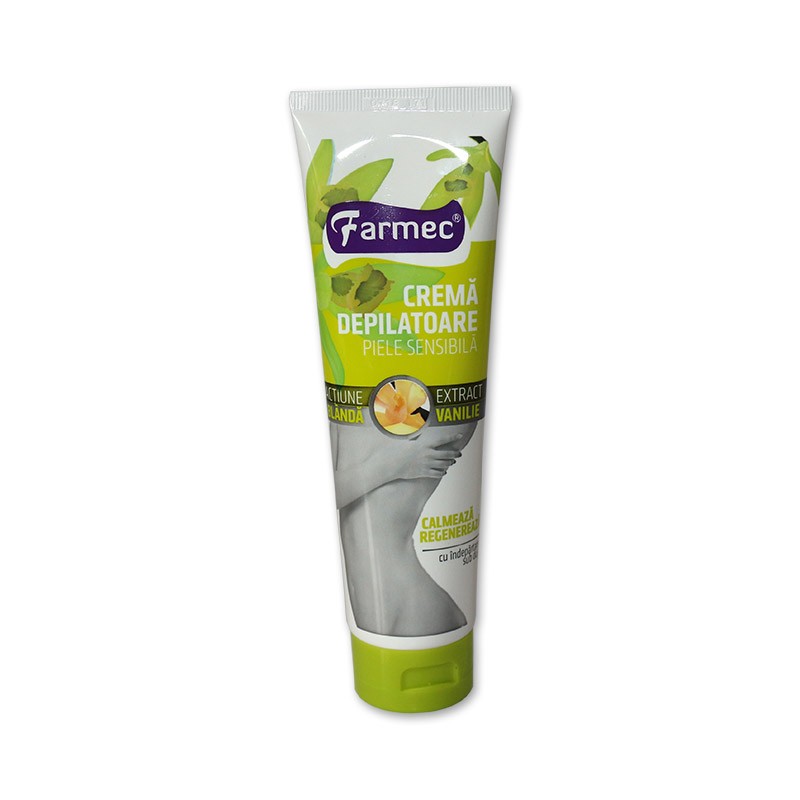 Crema depilatoare pentru piele sensibila cu vanilie, 150ml, Farmec Crema depilatoare pentru piele sensibila cu vanilie, 150ml, Farmec