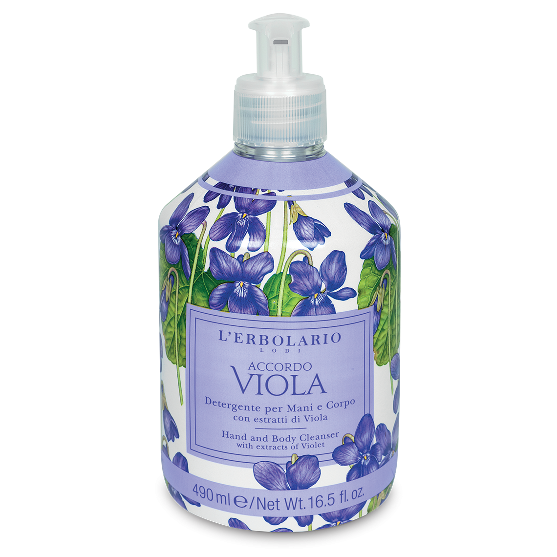 L'Erbolario Gel de dus pentru maini si corp Accordo Viola Editie Limitata 057, 490ml L'Erbolario Gel de dus pentru maini si corp Accordo Viola Editie Limitata 057, 490ml