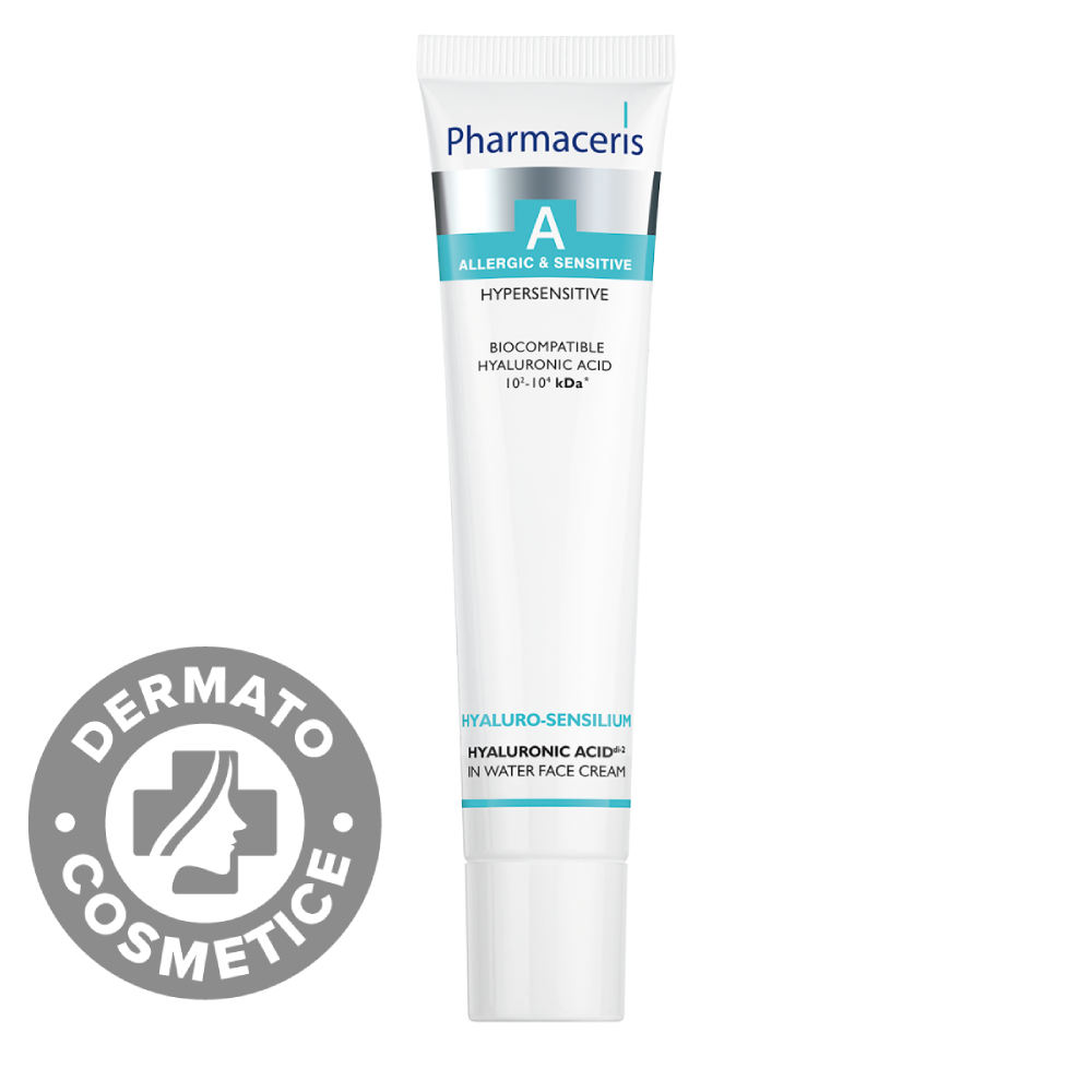 Crema hidratanta cu acid hialuronic in apa Hyaluro-Sensilium A, 40ml, Pharmaceris Crema hidratanta cu acid hialuronic in apa Hyaluro-Sensilium A, 40ml, Pharmaceris