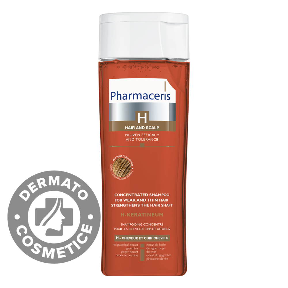 Sampon fortifiant anticadere pentru par Fragil & Normal & Gras Keratineum H, 250ml, Pharmaceris Sampon fortifiant anticadere pentru par Fragil & Normal & Gras Keratineum H, 250ml, Pharmaceris