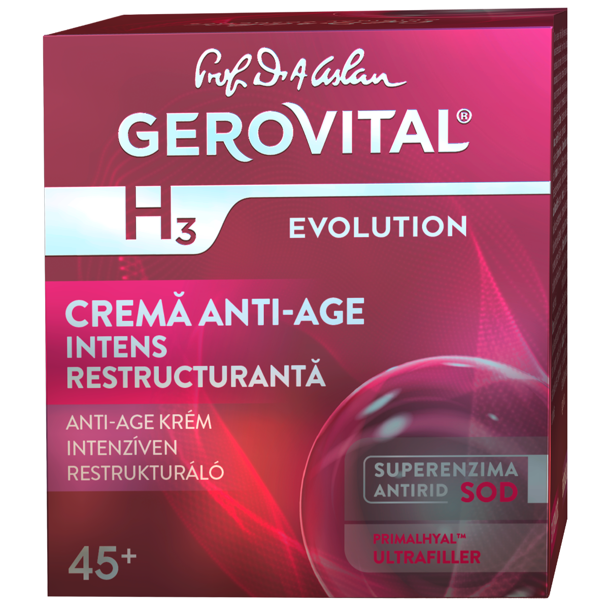 Crema antiage intens restructuranta de noapte H3 Evolution, 50ml, Gerovital Crema antiage intens restructuranta de noapte H3 Evolution, 50ml, Gerovital