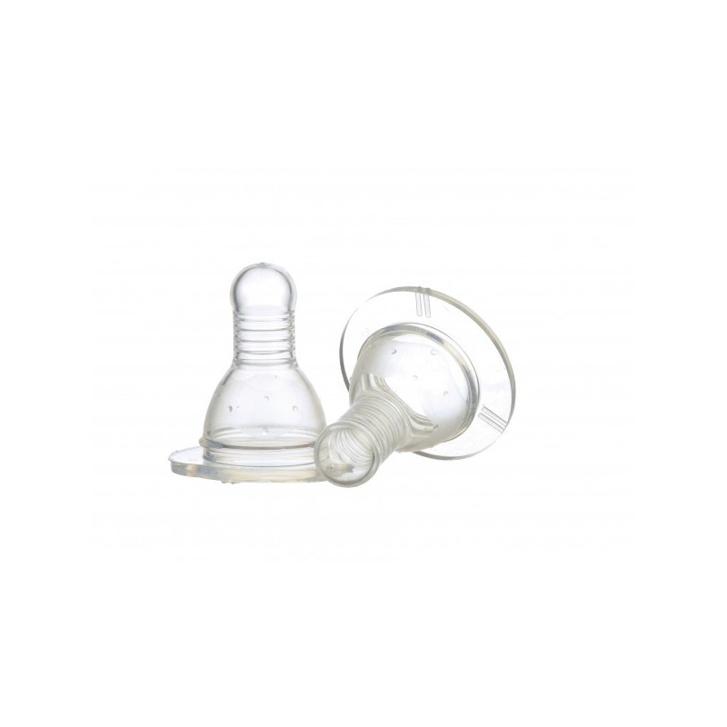 Tetine din silicon in cruce blister 6 luni+ Baby, 2 bucati, Minut Tetine din silicon in cruce blister 6 luni+ Baby, 2 bucati, Minut