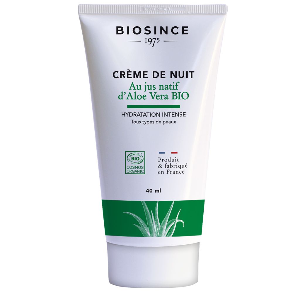 Crema organica de noapte pentru fata cu Aloe Vera, 40ml, Biosince 1975 Crema organica de noapte pentru fata cu Aloe Vera, 40ml, Biosince 1975
